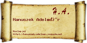 Hanuszek Adelmár névjegykártya